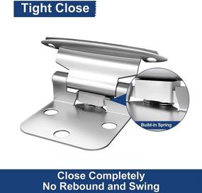 img 1 attached to 🔨 HOSOM Overlay Cabinet Hinges Satin Nickel (50 Pcs) - Self Closing Face Mount 1/2 Inch | Easy Installation | 25 Pairs Included