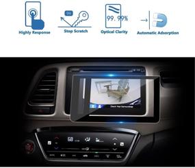 img 4 attached to 📺 2016-2018 HRV HR-V EX EXL Navi Display 7 Inch Car Navigation Screen Protector - LFOTPP, Tempered Glass 9H Hardness Touch Film, Scratch-Resistant, Audio Infotainment Display Center (Left)