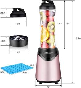 img 2 attached to 🍹 La Reveuse Smoothies Blender: Compact 300W Personal Size with 18oz BPA Free Portable Bottle - Perfect for Travel and Sports (Pink)