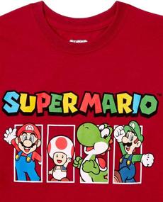 img 3 attached to Stylish Nintendo Super Mario Sleeve Graphic Boys' Clothing - Perfect for Gaming Enthusiasts!