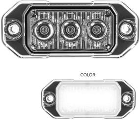 img 4 attached to High-Performance SpeedTech Lights Z-3 LED Strobe Light - Ideal for Police Cars, Construction Trucks, Service Vehicles, Plows, and Emergency Vehicles. Surface Mount Grille Flashing Hazard Beacon Light with Clear/Clear (White/White) Color