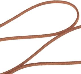 img 1 attached to 🎀 Micro-fiber Faux Suede Lace Cord, Flat Leather Lace Spool - 100-yard, 0.11inches wide (Light Coffee)