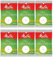 ☕ 6 packs of 100-count white disc coffee filters logo