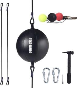 img 4 attached to ToCo FREIDO Double End Punching Ball: Boost Your Reaction, Agility, and Hand-Eye Coordination with this Speed Bag!