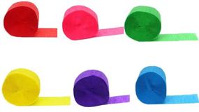 img 4 attached to 🎉 Colorful Crepe Paper Streamers - 6 Rolls, 59 Yards, 0.05" x 9.8 Yards/Roll - Ideal for Photo Booth Backdrops, Birthday Parties, Weddings, Halloween Events, Mexican Festival Decor, Concerts, and more!