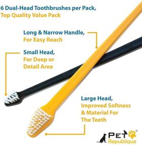 img 3 attached to 🐱 Dog and Cat Toothbrush Set with Handle, Finger Brushes, and Toothpaste – Pet Republique Dental Kit for Dogs, Cats, and Other Pets