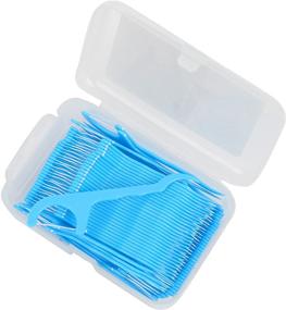 img 2 attached to 🦷 DentAdvance Dental Floss Picks - Easy Reach Back Teeth, Tooth Flossers, Blue, Unflavored, 70 ct, with Travel Case - Original Design