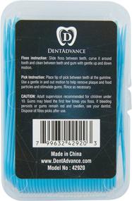 img 3 attached to 🦷 DentAdvance Dental Floss Picks - Easy Reach Back Teeth, Tooth Flossers, Blue, Unflavored, 70 ct, with Travel Case - Original Design