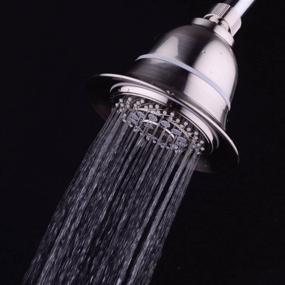 img 1 attached to 🚿 Enhance Your Shower Experience with Hotel Spa 1152 AquaCare Showerhead: 5 Inch Face, 6 Settings, & 3-Stage Filter Cartridge - Brushed Nickel Finish