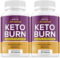 🔥 (2 pack) diabetic-friendly keto advantage keto burn weight management pills 1500 bhb ketogenic advanced ketosis formula (120 capsules) logo