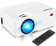 📽️ pansonite mini projector: outdoor movies support 1080p with max. 200'' display – compatible with tv stick/iphone/android/ps4/switch/hdmi/vga/av/usb (white) logo