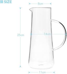 img 2 attached to 🥛 Glass Pitcher Water Carafe - Ounces (Food Service Equipment & Supplies)