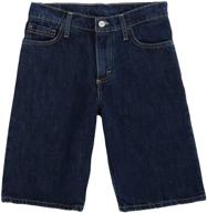 👖 stylish wrangler authentics pocket blackened indigo boys' shorts for trendy fashion logo