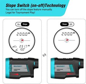 img 3 attached to 🏌️ MiLESEEY Golf Rangefinder - High-Precision 660 Yards Laser Rangefinder with Slope On/Off Switch, Integrated Magnetic Technology, Type-C Charging, Fast Flag Lock, and Pulse Vibration - Range Finder for Golf