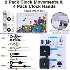 img 2 attached to ⏰ EMOON 2 Pack Silent Sweep Clock Movement Mechanism with Short Hands - DIY Repair Parts Kit for Quartz Clock Motor Replacement