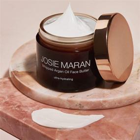 img 1 attached to 🌿 Josie Maran Взбитое Масло Арганы для Лица - Питательное и Защитное Средство для Уменьшения Покраснений и Мелких Морщин (50мл/1.7 унции, без запаха)