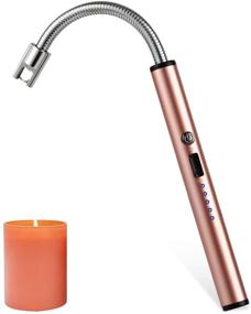 img 4 attached to 🕯️ NESAPTO Rechargeable USB Candle Lighter with LED Battery Indicator & Safety Switch: Versatile Long Neck Lighter for Candles, BBQs & Gas Stoves
