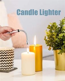 img 3 attached to 🕯️ NESAPTO Rechargeable USB Candle Lighter with LED Battery Indicator & Safety Switch: Versatile Long Neck Lighter for Candles, BBQs & Gas Stoves
