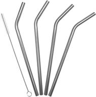 rtic stainless steel straws: eco-friendly reusable 🥤 straws for a sustainable lifestyle - 4 pack logo