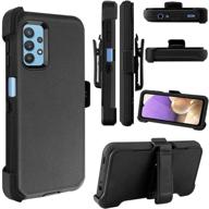 📱 venoro samsung galaxy a32 5g case - shockproof full body protection with kickstand & belt clip - black logo