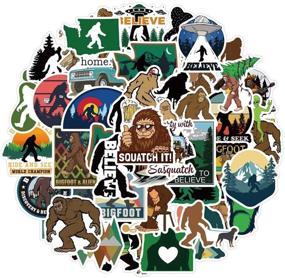 img 2 attached to 🐾 50 Pcs Bigfoot Stickers: Waterproof Vinyl Decals for Water Bottles, Laptop, Refrigerator, and More!