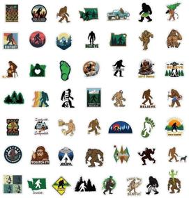 img 1 attached to 🐾 50 Pcs Bigfoot Stickers: Waterproof Vinyl Decals for Water Bottles, Laptop, Refrigerator, and More!