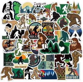 img 4 attached to 🐾 50 Pcs Bigfoot Stickers: Waterproof Vinyl Decals for Water Bottles, Laptop, Refrigerator, and More!