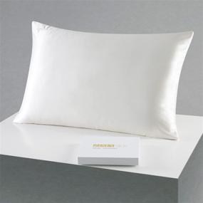 img 4 attached to 🌸 ZIMASILK 100% Luxurious 25 Momme Mulberry Silk Pillowcase: Enhance Hair and Skin Health, with Hidden Zipper and Embroidered Logo - Ivory, Queen 20''x30''