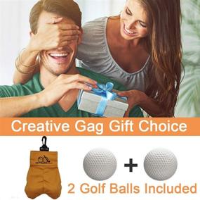 img 2 attached to 🏌️ Golf Ball Storage Bag: Funny Gag Gift Prank with 2 Balls - Perfect for Men, Him, Husband, Dad, Colleagues, Avid Golfers & Golf Club Souvenirs