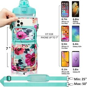 img 2 attached to 💧 Large 64 OZ Water Bottle with Neoprene Sleeve - Leakproof, BPA Free, Straw & Time Marker, Motivational Big Water Jug for Women and Men - Ideal for Workout, Gym, Sports, and Daily Hydration