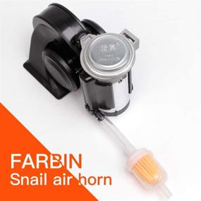 img 3 attached to FARBIN Air Horn for Truck: Compact Electric Train Horn - Super Loud 🚛 150db Car Horn with Wiring Harness - Ideal for Any 12V Vehicles (12V, Black)