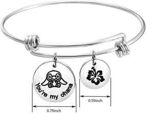 img 3 attached to 🌺 Ohana Family Bracelet with Hibiscus Flower Charm - The Perfect Symbolic Jewelry for your Loved Ones