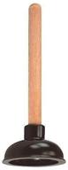 🚿 rocky mountain goods drain plunger - effective size for clearing slow sinks, drains, tubs, and showers - 9” solid wood handle - superior sink and drain unclogging than toilet plunger logo