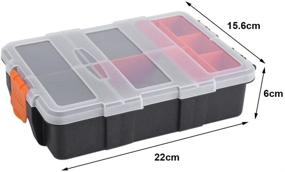 img 3 attached to Two-Layer Plastic Heavy-Duty Tool Storage Box: Organizer Case for Small Parts Tools