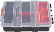 two-layer plastic heavy-duty tool storage box: organizer case for small parts tools logo
