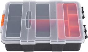 img 4 attached to Two-Layer Plastic Heavy-Duty Tool Storage Box: Organizer Case for Small Parts Tools