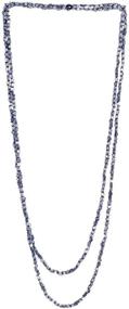 img 2 attached to 💎 Stylish Richera Square Marble Glass Beads Necklace: Multi-Colored Metal Rings & Two Strand Long Chain for Women and Girls Jewelry