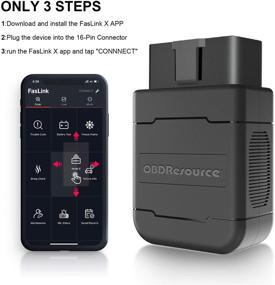 img 3 attached to FASLINK OBD2 Bluetooth Scanner Auto Diagnostic Scan Tool for iOS & Android BLE 4.0 🚗 Car OBD II Diagnostic Tool, Check Engine Light Code Reader - Torque & OBD Fusion App Supported