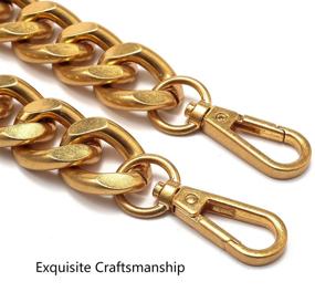 img 3 attached to Stylish 42‘’ Big Metal Cross-Body Chain Purse Strap Replacement for Mini Wallets, Waist Packs, Chest Bags - Antique Gold, Large