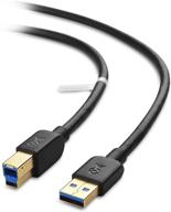 cable matters usb 3.0 cable (6ft) - 🔌 high-speed usb 3.0 a to b cable in black logo