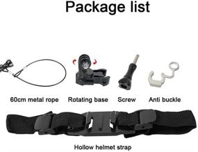 img 3 attached to 🚲 PellKing Vented Helmet Strap Mount for GoPro Hero 10/9/8/7/6/5 Black, Adjustable Bike Helmet Strap Head Belt Holder for DJI Osmo Action Camera, Insta360 One R, Akaso, and More - Mountain Cycling Accessories