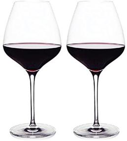 img 1 attached to Master Sommelier Andrea Robinson's Perfectly Shaped Red Wine Glasses - Set of 🍷 2 Lead Free Crystal Glasses, Break Resistant, Ideal for All Varieties of Red Wine