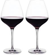 master sommelier andrea robinson's perfectly shaped red wine glasses - set of 🍷 2 lead free crystal glasses, break resistant, ideal for all varieties of red wine logo
