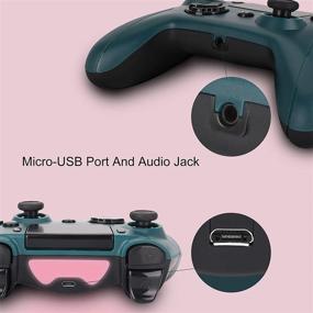 img 2 attached to 🎮 AUGEX 2-Pack Wireless Controllers for PS4 Console - AUGEX Remote Control Compatible with Playstation 4 Host | Two Motors | Blue & Green | 2021 New Model