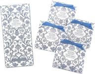 elodie essentials scented drawer sachets - for lingerie drawers, linen cabinets, and closets - 4 large gift-wrapped packets - royal damask - fresh linen fragrance logo