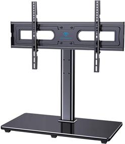 img 4 attached to 📺 Adjustable Swivel TV Stand Mount for 37-70 Inch LCD OLED Flat/Curved Screen TVs - Height Adjustable Tabletop TV Stand/Base with Tempered Glass Base & Wire Management - VESA 600x400mm, Supports up to 99lbs - PSTVS21