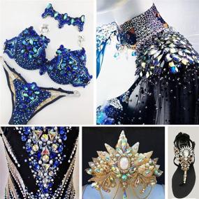 img 1 attached to 💎 DONGZHOU 75pcs Sew On Rhinestones Crystal AB Flatback Stones for Sewing, Costume, Clothes, Garments, Dress, Belt, Shoes & DIY Crafts