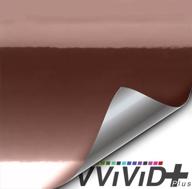 enhance your style with vvivid+ rose gold conform mirror finish chrome vinyl wrap roll (1/2ft x 5ft) logo