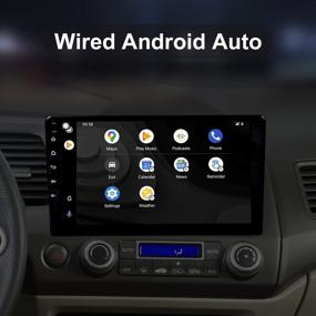 img 1 attached to 🚗 IYING Андроид 10 Автомагнитола: Беспроводной CarPlay & Android Auto для Honda Civic 2006-2011