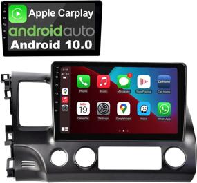 img 4 attached to 🚗 IYING Андроид 10 Автомагнитола: Беспроводной CarPlay & Android Auto для Honda Civic 2006-2011